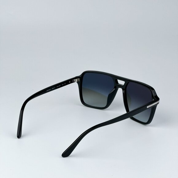 Prada PR20YS 1AB06T BRAND NEW Sunglasses Black Grey Unisex Pilot - Picture 5 of 10